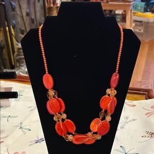 Elegant Coral Beaded Necklace